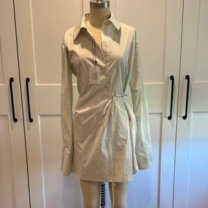 Eaves Bibas Button-Up Shirt Dress